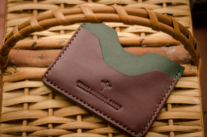 Card Holder - Burgundy Green