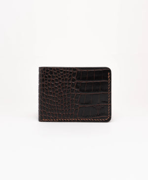 Bifold Coin - Croco Brown