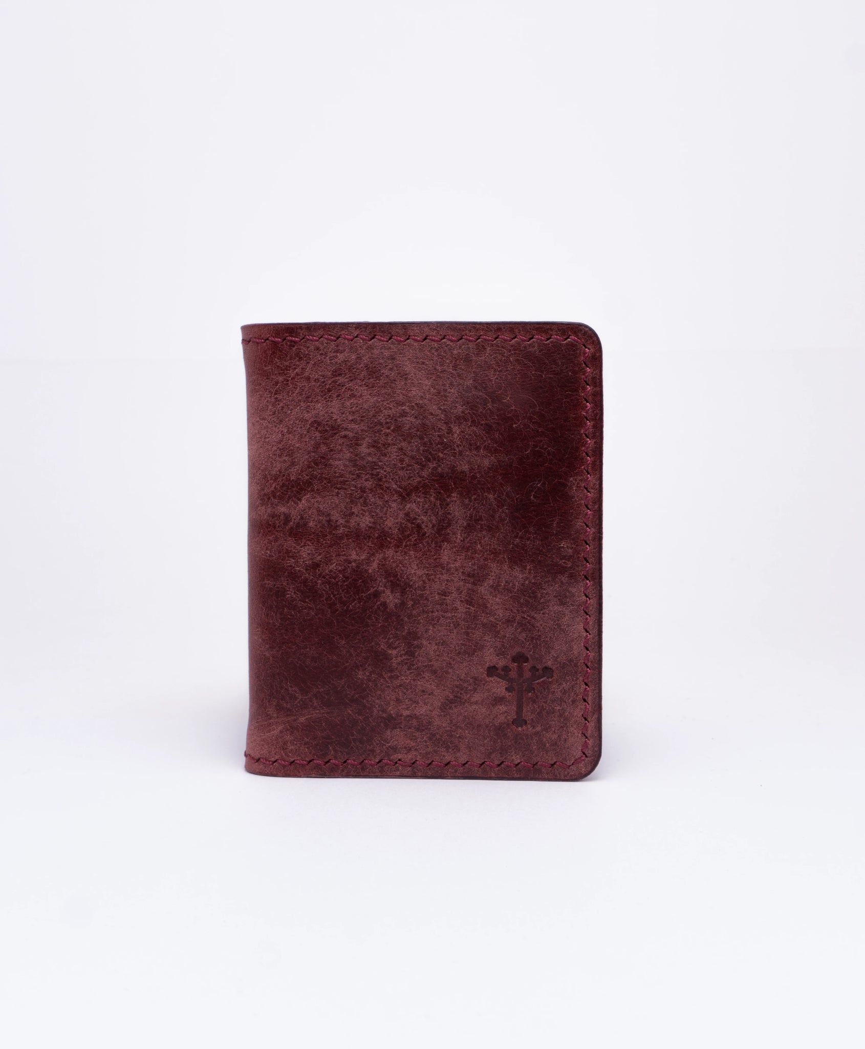 Bifold Wallet - Burgundy Marble